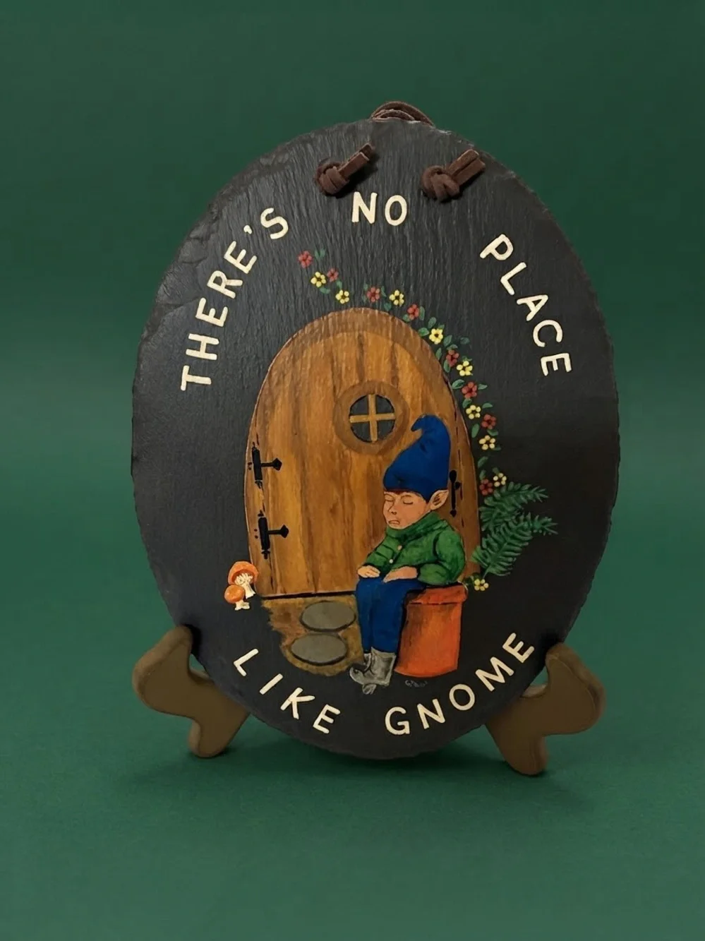 Hand-Painted Slate Wall Plaque 